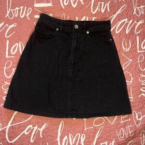 H&M Black Denim A-Line Skirt – Size 2